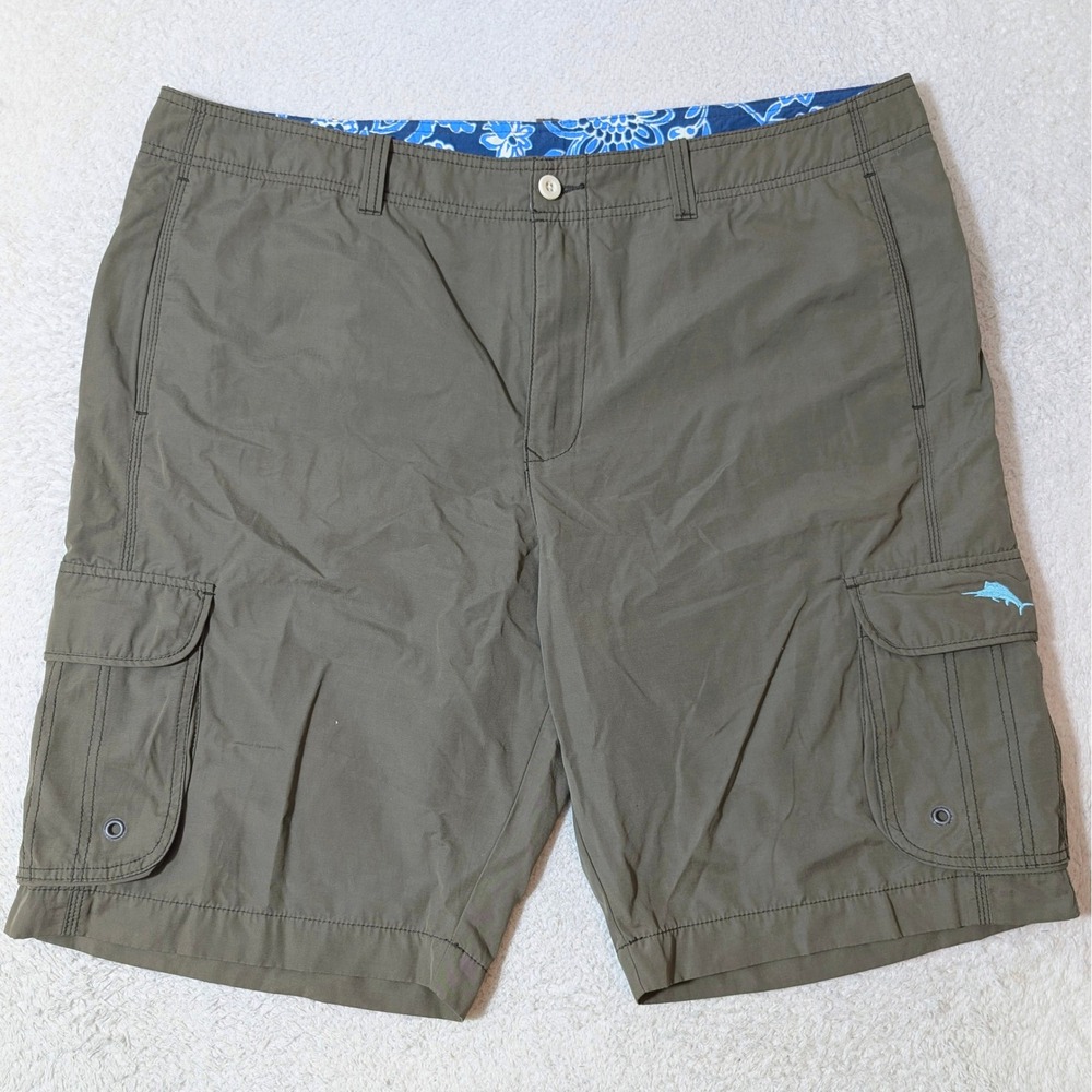 Tommy‎ Bahama Cargo Shorts Mens 40 10" Brown Relax Tropical Hybrid